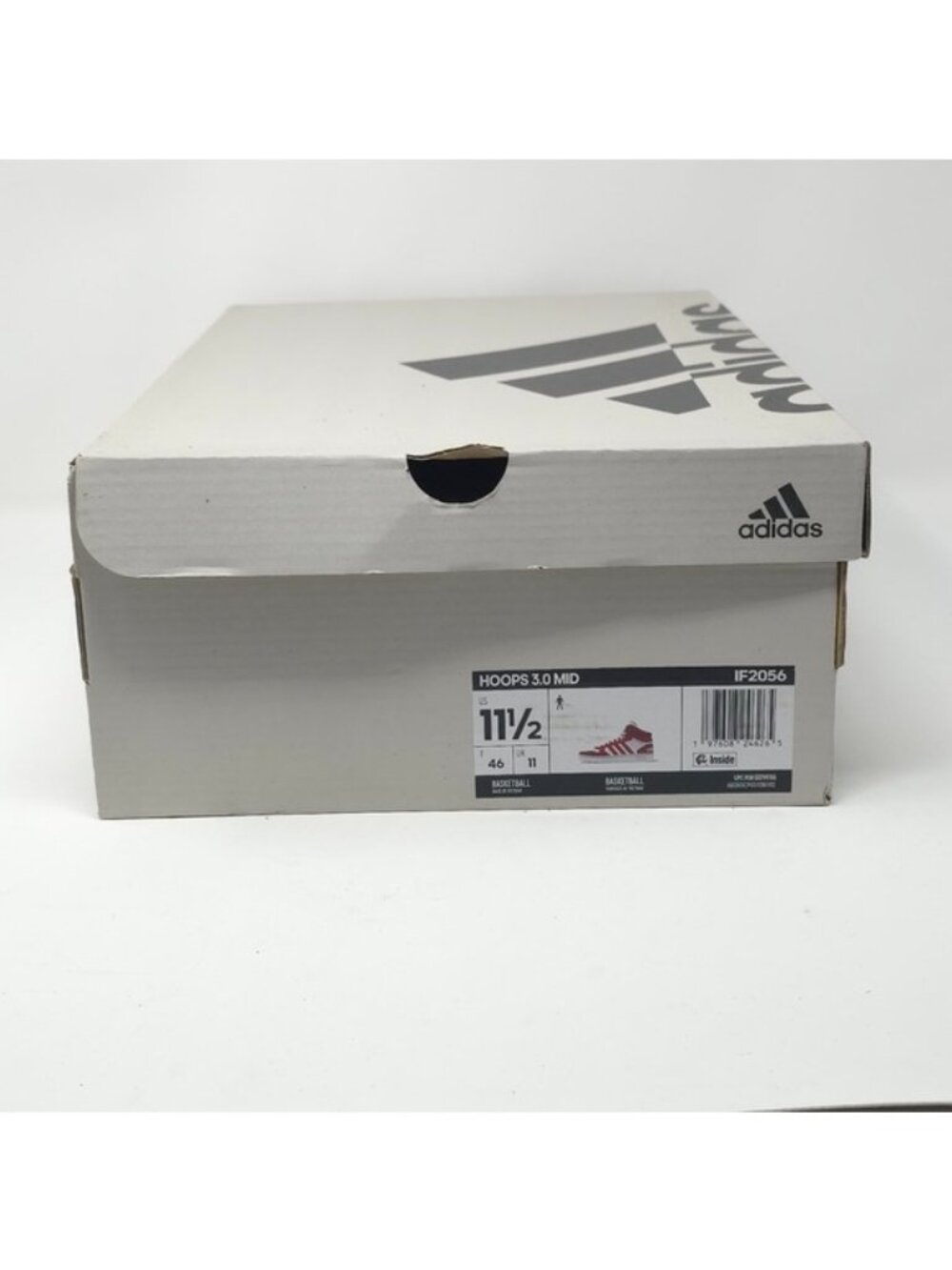 adidas Men’s Hoops 3.0 Mid Basketball Shoes Red - Picture 11 of 11